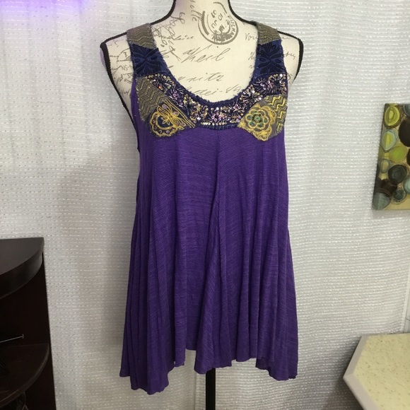 NEW Free People Sequin Tank Top - Picture 1 of 14